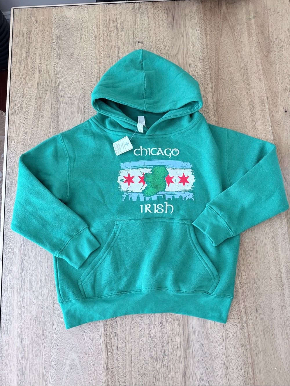 Chicago Irish Kids Emerald Green Hoodie New with Tags Youth Small 6/7